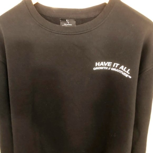 PEACE COLLECTIVE HAVE IT ALL SWEATSHIRT BLACK SIZE XL - Picture 1 of 5